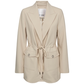 Co'couture VolaCC Pocket Tie Blazer, Bone